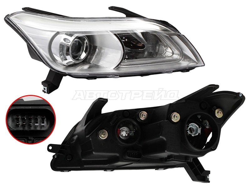 Фара Lifan X60 12-15 (Справа / Галоген / Ручная регулировка)