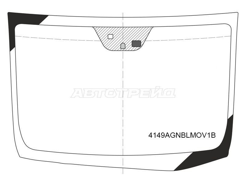 Стекло лобовое (Датчик дождя) Hyundai Elantra 10-16 / Avante 10-15