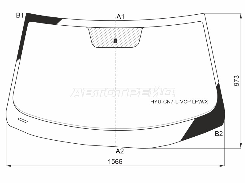 Стекло лобовое Hyundai Elantra 20- / Avante 20-