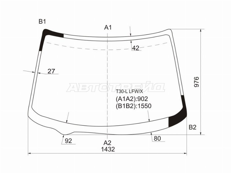 Стекло лобовое NISSAN X-TRAIL 00-07