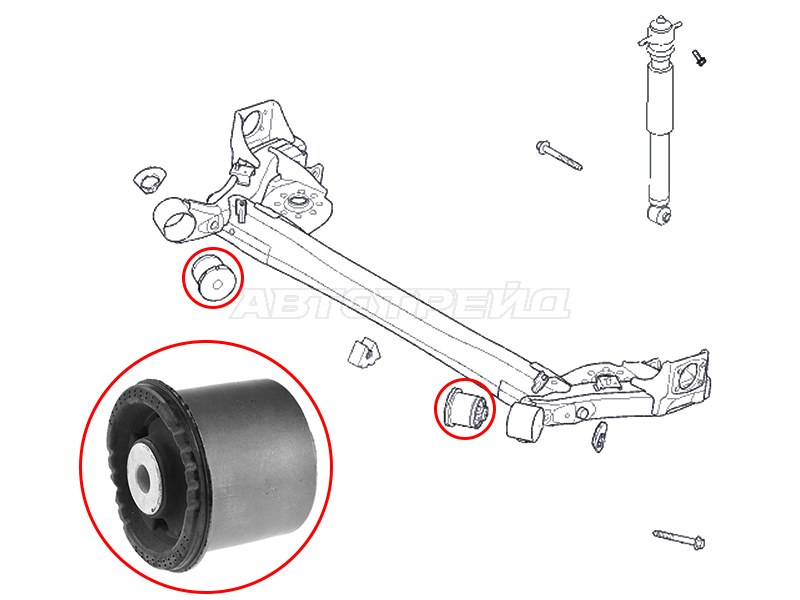 Сайлентблок балки Hyundai Creta 15-21 / Elantra 10-16