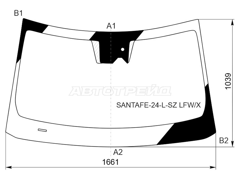 Стекло лобовое (Камера / Датчик дождя) Hyundai Santa Fe 23-